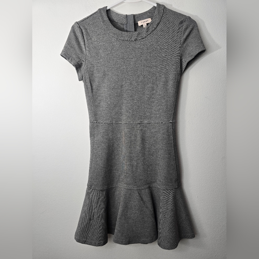 Aritzia Sunday Best Grey Mini Dress Zipper Back Size 0